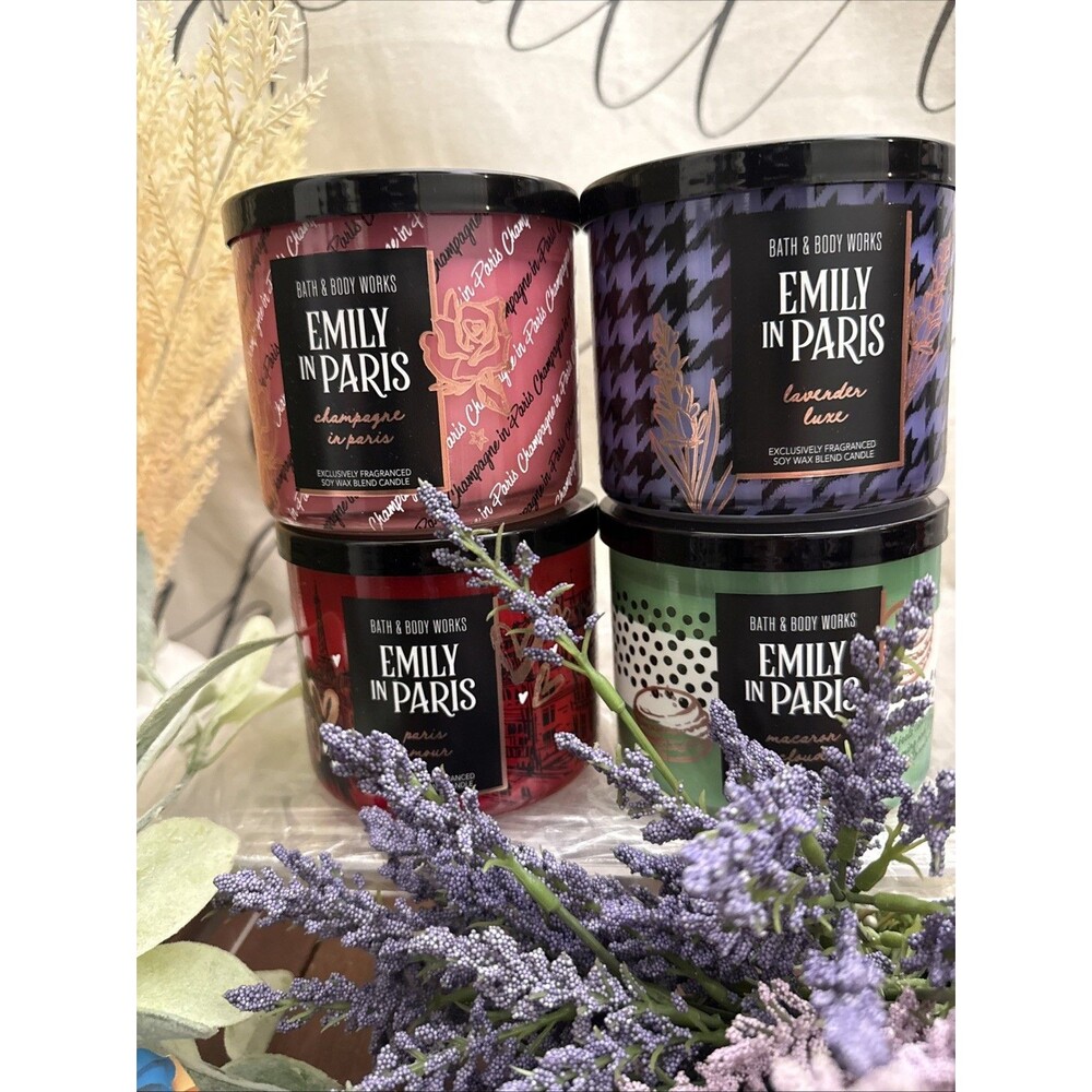Bath & Body Works EMILY in PARIS 3-Wick Scented Candle 14.5oz  All 4 Scents B&B
